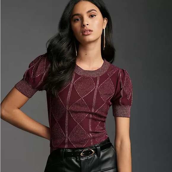 Kachel Tops - Kachel Lurex Sweater Tee